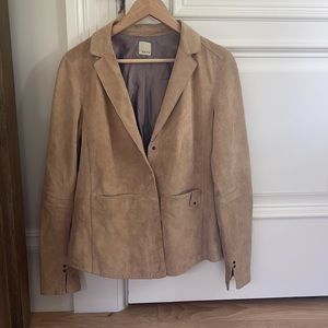 Vintage Ecru leather (100%) jacket